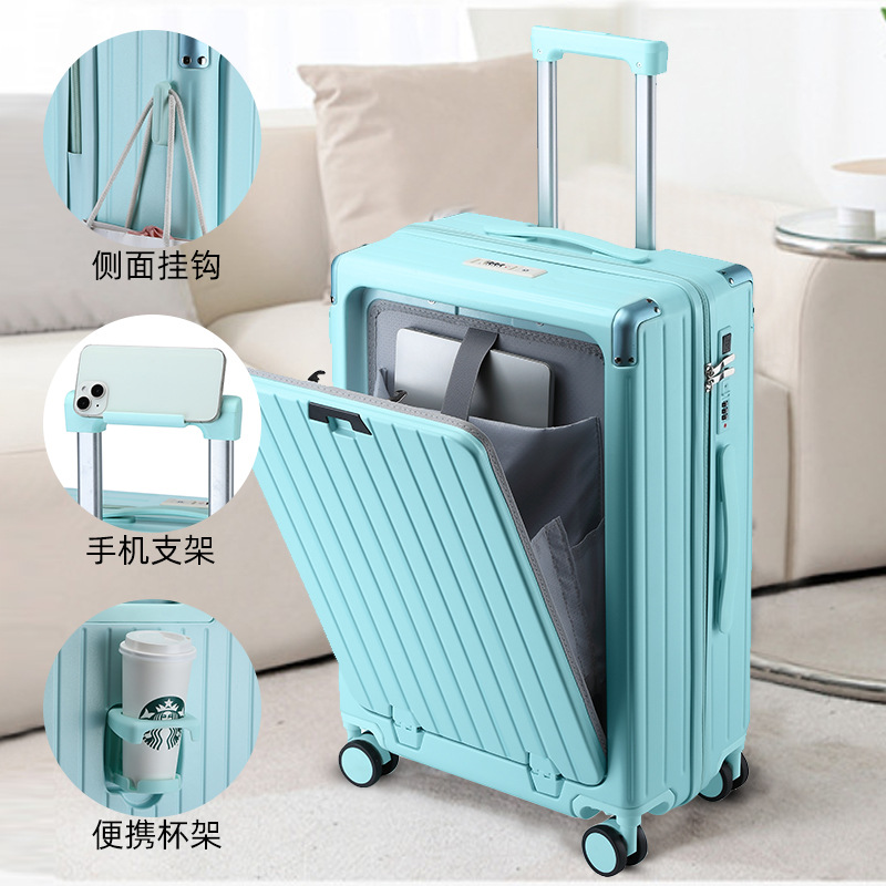 Blue (one-button front-opening cup holder USB)