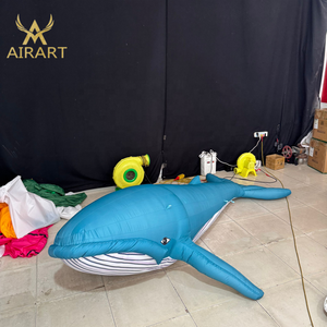 Globo Inflable de Ballena Azul Realista para Librerías, Fiestas en la Playa, Escenarios con Temática Oceánica, Modelo de Pez Inflable Personalizado - Product Image 4