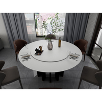 Dalles en pierre frittée de luxe pour murs décoratifs haut de gamme et dessus de table ronds