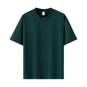 Nueva Camiseta de Algodón Puro de 260g, <span class=keywords><strong>Marca</strong></span> de Moda, Hombros Caídos, Cuello Redondo, Manga Corta para Hombre, Casual, con Impresión de Logotipo Personalizado - Product Image 6