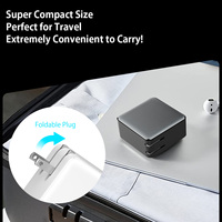 Chargeur GaN Type-C PD 4 ports TKT 100W, station de charge rapide compacte et pliable, protection OTP, adaptateur secteur pour ordinateur portable et écouteurs