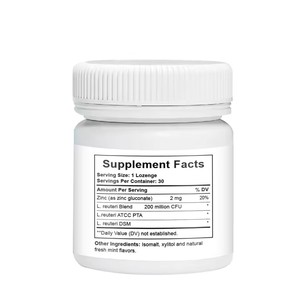 Comprimés buccaux probiotiques au <span class=keywords><strong>zinc</strong></span> OEM, 30 unités, saveur menthe, rafraîchisseur d'haleine, probiotique oral, complément alimentaire à base <span class=keywords><strong>de</strong></span> plantes - Product Image 2