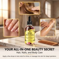 Huile multi-usage infusée aux fleurs Arresal Private Label, nourrit en profondeur les cheveux, les ongles et le corps pour une éclat naturel et des soins de santé.