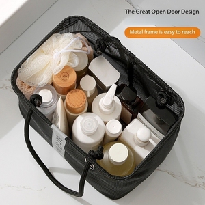 <span class=keywords><strong>Cestino</strong></span> di Scarico Rettangolare Pieghevole in Rete 2in1, Organizer da Viaggio per Cosmetici e Articoli da Toilette, Contenitore Portatile Grande per Nuoto - Product Image 5
