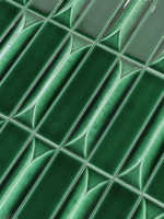 Carrelage céramique 3D en relief, fait main, concave, brillant, couleur Teal, style métro, le plus populaire, artistique, vintage, pour extérieur, salle de bain et crédence de cuisine