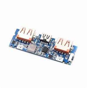 เครื่องชาร์จแบตเตอรี่ลิเธียม LED แบบคู่ USB 5V 2.4A ไมโคร/Type-C USB พาวเวอร์แบงค์มือถือ 18650 โมดูลชาร์จ - Product Image 1