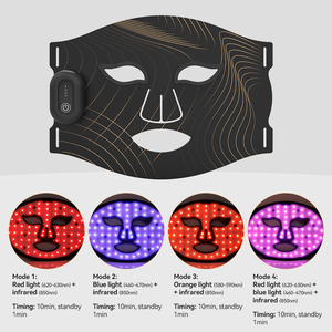 Masques de photothérapie LED en silicone de qualité supérieure, masques de soin du visage LED PDT à compression de glace, 7 couleurs, pour usage domestique - Product Image 2