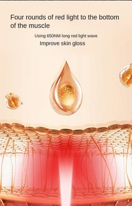 Appareil de soin de la peau portable anti-âge, compresse froide et chaude, microcourant EMS, lumière rouge, masseur facial - Product Image 6