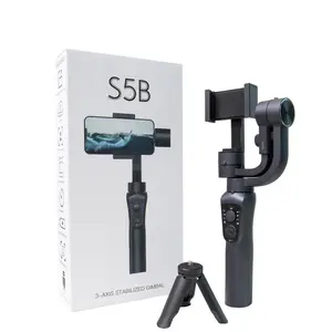 Wholesale of spot factories S5B 3 Axis Foldable Selfie Video Gimbal Handheld Stabilizer Gimbal for iPhone Smartphone Action Came