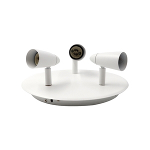 Plafonnier LED rond encastré pour intérieur, orientable à 360 degrés, à intensité variable, avec trois têtes rotatives - Product Image 1