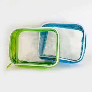 BSCI Factory Custom Logo Promotion Mini <b>Make</b> up Bag Pvc Transparent Cosmetic Bag Waterproof Cute Kid's Green Cosmetic Bag - Product Image 6