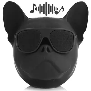 Bulldog Portable sans fil Bluetooth haut-parleur Hi-Fi stéréo qualité sonore longue durée lecture de la musique FM Radio TF fente pour carte 3.5mm Audio