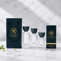 Flacon de parfum vide en verre de haute qualité, col serti polygonal, rose ou couleur personnalisée, OEM 30ml 50ml 100ml