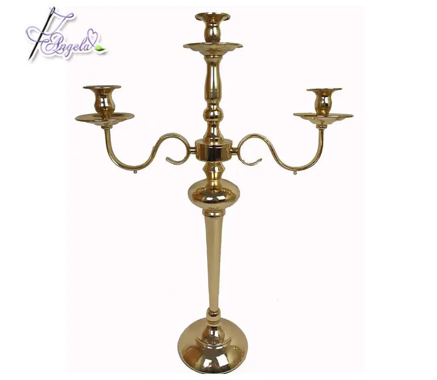 Candelabros/candelabros dourados/suporte de velas em estilo europeu, de metal inoxidável