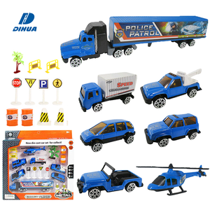 Juego de 18 Coches de Policía de Aleación con Movimiento de Rueda Libre Inercial, Vehículos de Rescate de Metal Fundido a Presión Realistas para Niños, Juego Imaginativo - Product Image 1
