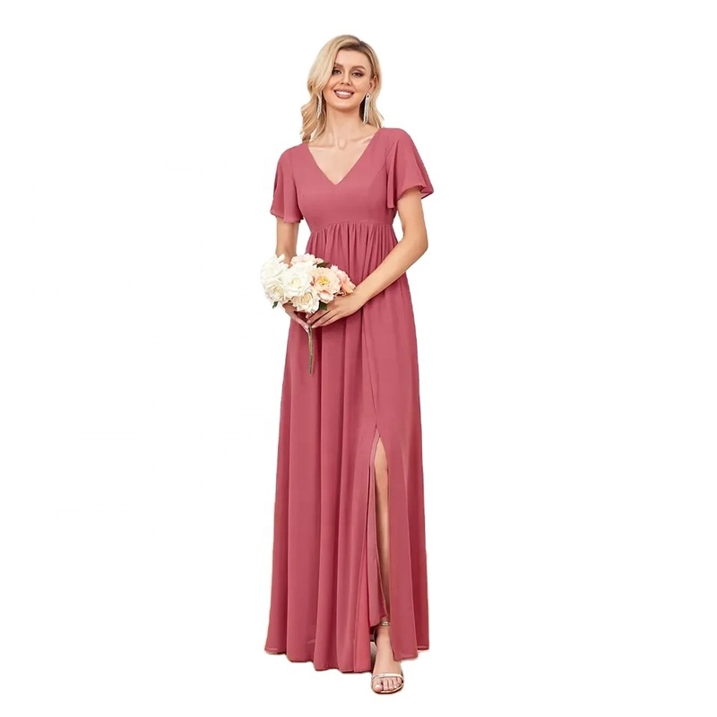 Manufacturer Elegant Bridesmaids Dresses Drape Neck