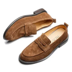 Chaussures habillées de luxe pour hommes en cuir véritable faites à la main en gros