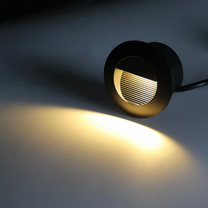 Circular <b>LED</b> embedded aluminum wall lamp, outdoor induction lamp, staircase <b>corner</b> lamp, IP65 waterproof landscape <b>lighting</b> - Product Image 1