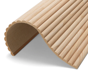 Pannello Murale Moderno 3D in Legno Scanalato, Quercia/Noce, MDF Intagliato, Resistente all'Umidità, Grado E1, Super Flessibile per Decorazioni Interne - Product Image 2