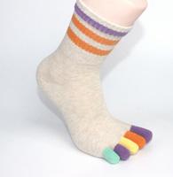 Chaussettes de sport athlétiques à cinq doigts, en maille tricotée, à compression, pour la course, la randonnée, le marathon, le cyclisme, couleur personnalisable