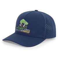 Casquette à 5 panneaux découpée au laser avec matériau à séchage rapide et évacuation de l'humidité pour les performances sportives, le golf et les activités de plein air