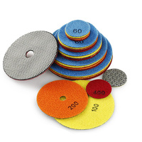 Tampons de polissage diamantés électrolytiques de 4 à 6 pouces Tampons de polissage à la main Disques de ponçage pour verre marbre métal