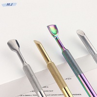Pousse-cuticules professionnel en acier pour manucure, instrument de préparation des ongles, pour rehausser et couper les cuticules