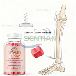 Di alta qualità 5000iu vitamina D3 K2 senza zucchero Gummies centro pieno supplemento supporta la salute del muscolo osseo adulti donne in gravidanza - Product Image 5