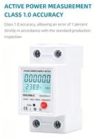 Meter Energi Digital Rumah Tangga Multifungsi Seri DDSU 2P, Dapat Direset, Tipe DIN Rail, 220V Fase Tunggal Kelas 1