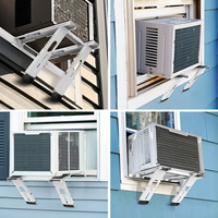Support universel réglable pour climatiseur de fenêtre sans perçage, robuste, pour montage de condenseur, installation facile et sécurisée sans trous