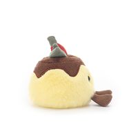 Peluche mignonne en forme de pudding de 6 cm, mini poupée en peluche en forme de dessert pour animaux de compagnie
