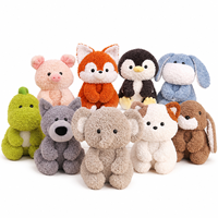 Boneka Hewan Peliharaan Berbaring 15cm, Dekorasi Meja Komputer Lucu, Mainan Hewan Isi Lembut untuk Kantor, Laptop, Hadiah Penenang untuk Rekan Kerja