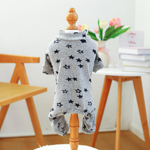 PETCIRCLE Ropa para Mascotas para Primavera y Otoño: Mono para Perro Pequeño en Gris con Estrellas - Product Image 5