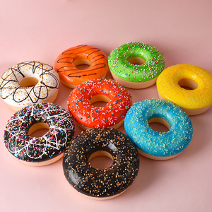 Modern Mini Donut Bread <b>Squishy</b> Toy Soft PU Slow Rising Simulation <b>Food</b> Fridge Magnet Portable Bag Pendant for Children Gift - Product Image 1