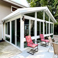 Moderna Terraza Acristalada de Aluminio 6063-T6 con Rotura de Puente Térmico, Doble Acristalamiento y Vidrio Low-E para Jardín de Invierno y Patio de Cuatro Estaciones
