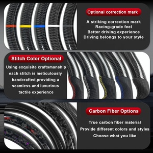 Personalización de Volante Estilo Cuero y Fibra de Carbono para Chevrolet Corvette <span class=keywords><strong>Camaro</strong></span> C7 2011 2012 2014 2016 2017 - Product Image 4