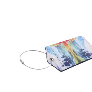 ป้ายติดกระเป๋าเดินทางหนังพิมพ์ลายแฟชั่น ป้ายชื่อ ลายดอกไม้ กันน้ำ นุ่ม แปลกใหม่ สำหรับกระเป๋าเดินทาง บัตรประจำตัวขึ้นเครื่อง - Product Image 6