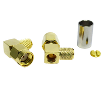 RP SMA MALE for RG58 LMR195 RG223 RG142 RG400 LMR200 LMR240 H155 RG59 Cable RF Connectors in Stock