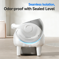 Litière pour chat semi-automatique OEM purifiante, sans odeur, grande, intelligente, avec moniteur de santé, autonettoyante et facile à nettoyer