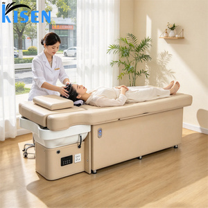 KISEN Lit de lavage de luxe électrique avec hydrothérapie, fauteuil de pédicure, lavabo de salon, lit de spa japonais pour la tête et les pieds - Product Image 1