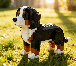 Bloques de Construcción de Plástico ABS del Perro de Montaña Bernés, Modelo 3D de Mascota, Escala 1:12, Juguete de Ensamblaje DIY, Regalo para Amantes de los Perros Unisex - Product Image 4