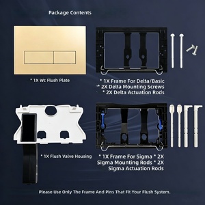Placa de descarga para inodoro, pieza de repuesto de doble descarga con ranura de montaje empotrada, compatible con Geberit - Product Image 3