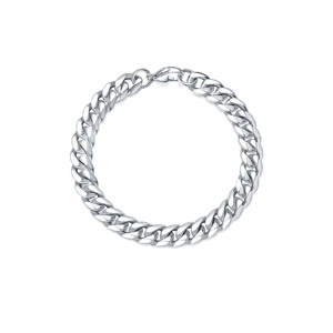 Wholesale Vintage 925 Silver Cuban Link Bracelet Chain Hip Hop Style Fine Chain Link Bracelets Gift Party - Product Image 5