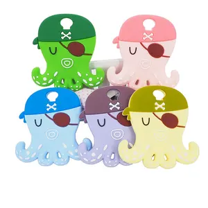 Newborn Goods Animal Teething Pendant Shower Toys Pacifiers Chain Fitting Beads Pirate Octopus Baby Teether