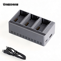 Hub Pengisian Daya Cepat 100W 3-Port untuk DJI Mini 4 Pro/3/3 Pro Drone Bahan ABS Portabel Aman Tahan Lama Pengisian Cepat