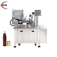 Mesin Pengisi dan Penutup Botol Otomatis HZPK untuk Cairan Kosmetik, Air, Minuman, Deterjen dengan Pompa Peristaltik