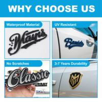 Autocollants 3D personnalisés pour voiture, avec lettres chromées, logo galvanoplastie, badges emblème pour voiture