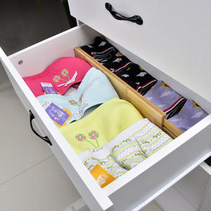 Séparateurs de tiroirs en bambou réglables de haute qualité 4 pièces pour <span class=keywords><strong>commode</strong></span> de cuisine chambre à coucher salle de bain - Product Image 6