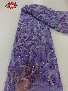 <span class=keywords><strong>Nueva</strong></span> colección, la tela francesa más expansiva, tela de lentejuelas con cuentas bordadas de lujo, encaje de red hecho a mano africano <span class=keywords><strong>2023</strong></span> para boda - Product Image 5