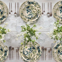 Vente en gros lot d'assiettes à dîner personnalisées porcelaine osseuse assiettes vaisselle assiettes pour traiteur assiettes de buffet vaisselle